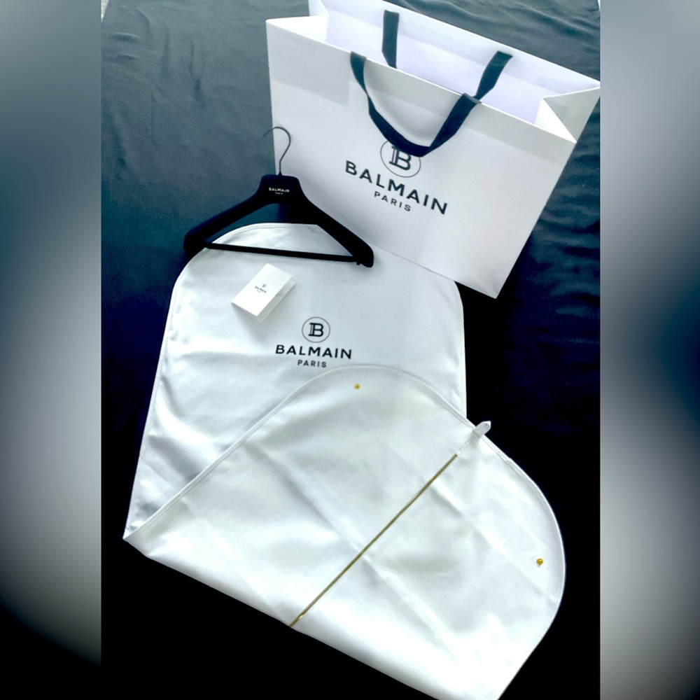 🔥BALMAIN GIANT BAG, LARGE GARMENT BAG, HANGER & RECEIPT CARD HOLDER 100% REAL